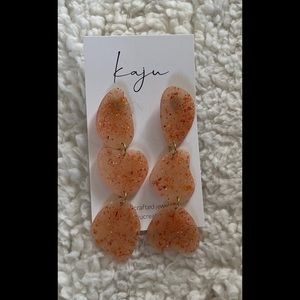 Shimmery Organic Dangle Earrings